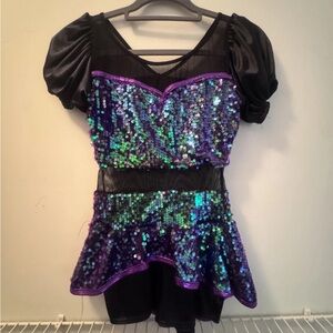 Adult Sequin Dress - Black and Purple